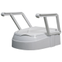 Raised Toilet Seat with Swing Back Arms