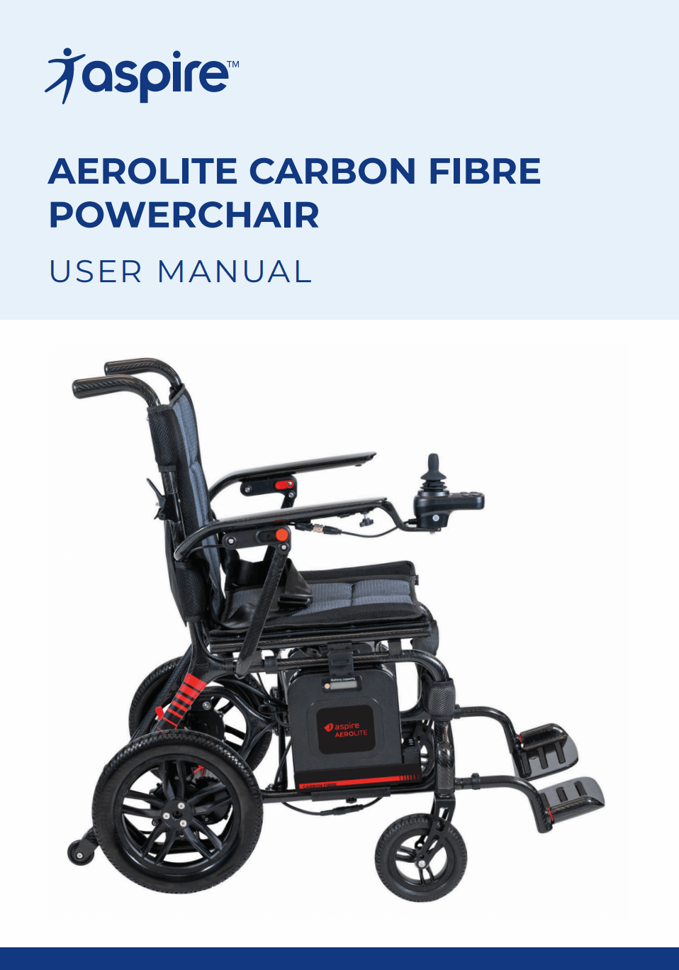 Aspire Aerolite Carbon Fibre Power Wheelchair User Manual