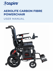 Aspire Aerolite Carbon Fibre Power Wheelchair User Manual