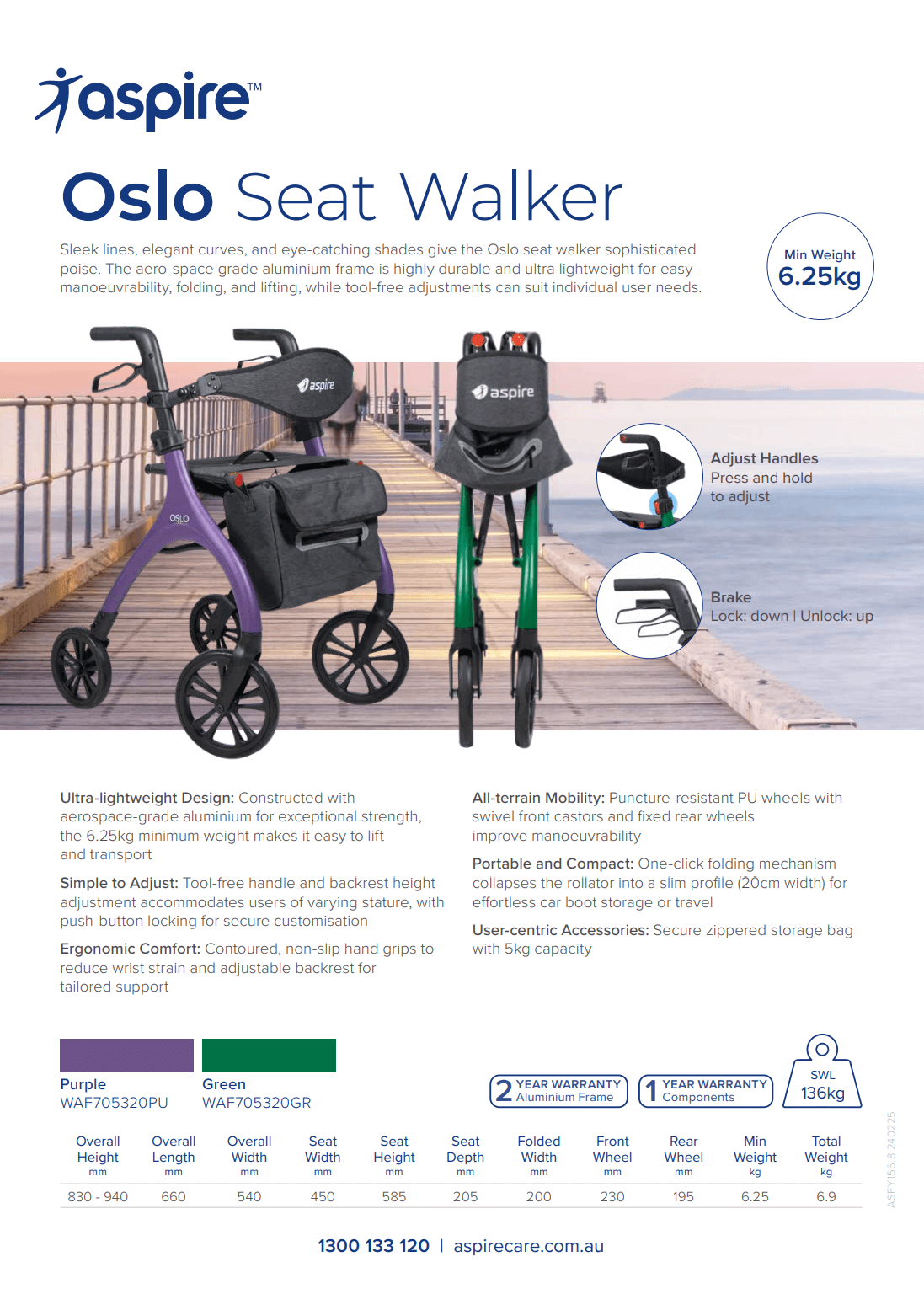 Aspire Oslo Seat Walker Flyer