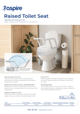 Aspire Raised Toilet Seat with Swing Arms Flyer