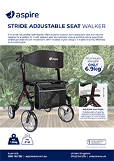 Aspire Stride Adjustable Walker Flyer