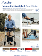 Aspire Vogue Lightweight 2 Seat Walker Flyer