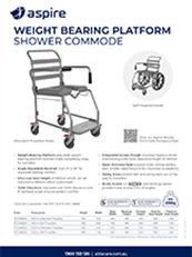 Aspire Weight-Bearing Platform Shower Commode Flyer
