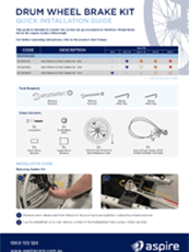Drum Wheel Brake Kit Quick Installation Guide