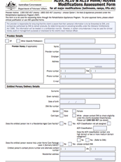 Home/Access Modification Assessment Form for all Major Modifications